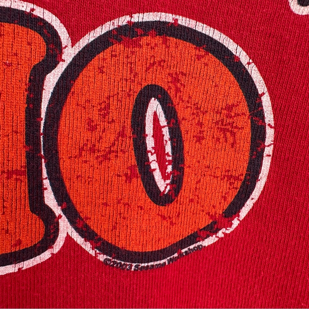Red Elmo Off the Shoulder Cropped Tee - Picture 5 of 8